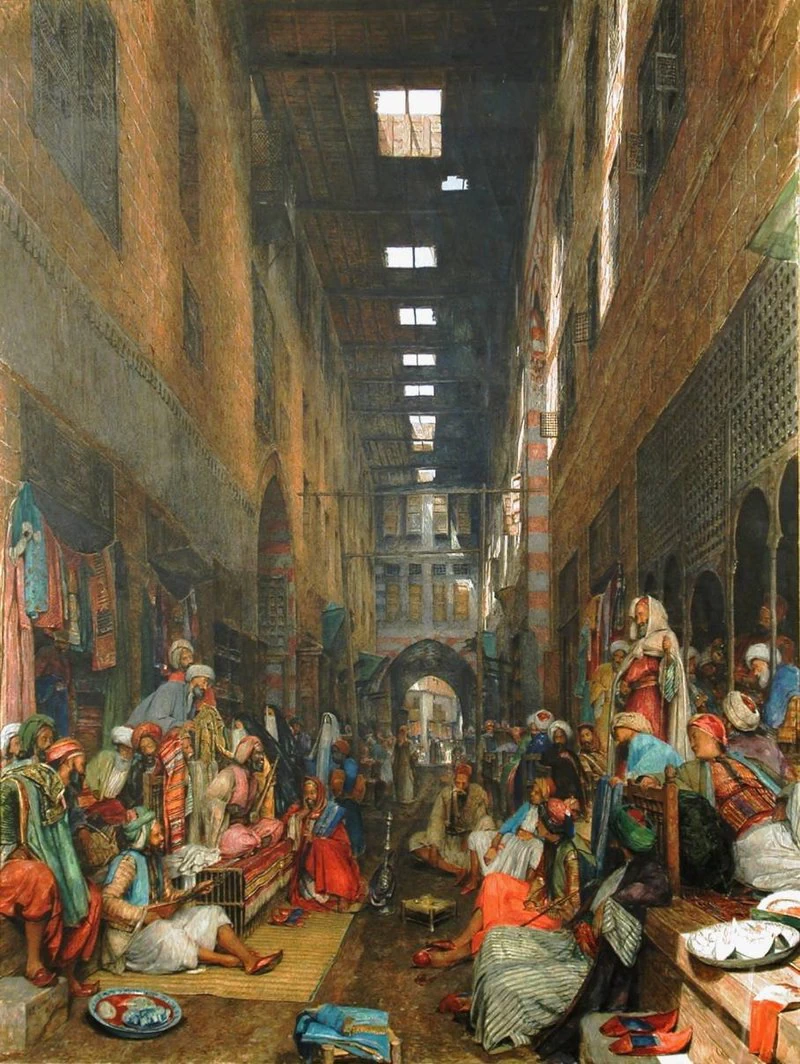 Il bazar Bezestein di El Khan Khalil - Cecil Higgins Art Gallery, Bedford